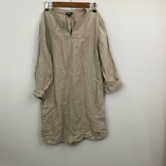 chinese dress ladies Women's Rural Roots Linen Mini Dress in Natural main image 0